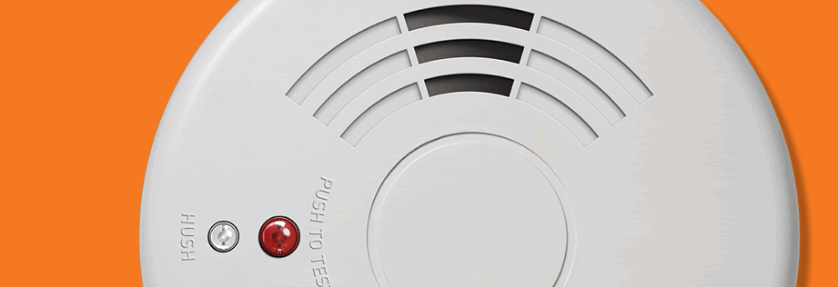 Decorative image of a smoke alarm